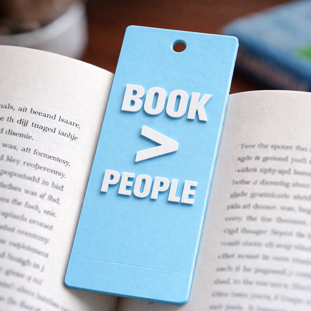 Book Over People – Minimal Statement Bookmark