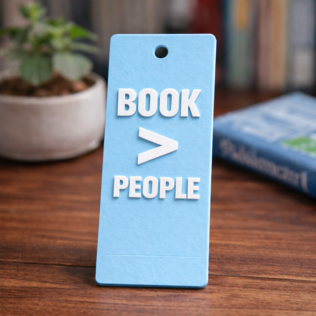 Book Over People – Minimal Statement Bookmark