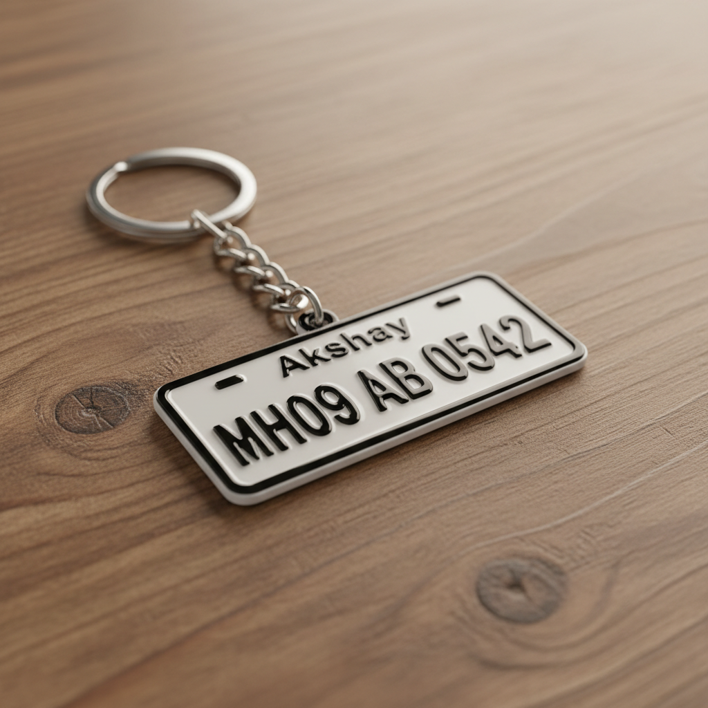 Custom Number Plate Keychain